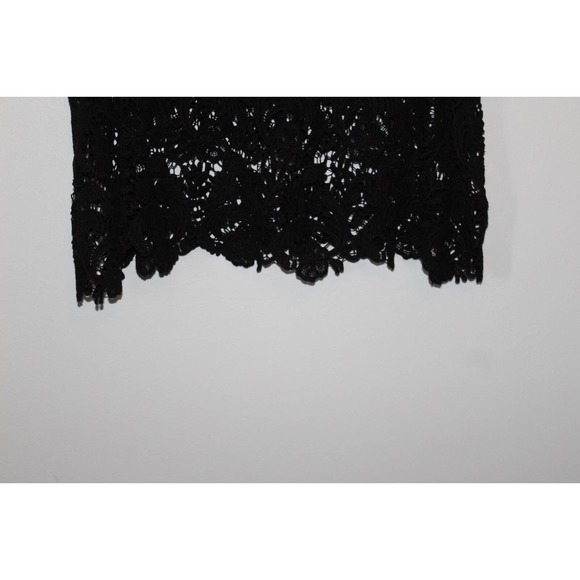Torrid Floral Sheer Crochet Lace Crop Top Black Women's Plus Size 3 3X H14709 - Picture 3 of 6